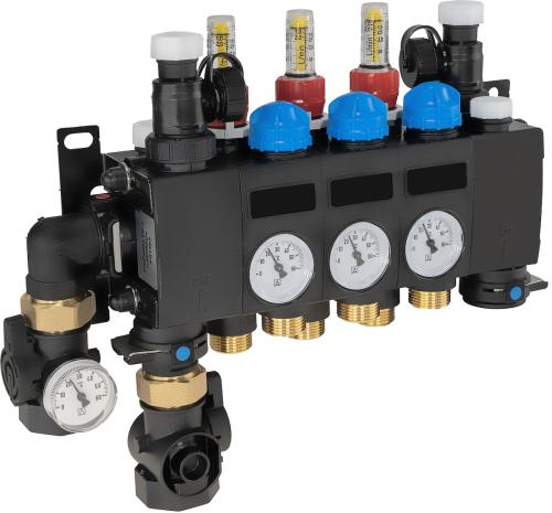 ProCalida CC на 3 контура отопления, ротаметры 0,75÷3,75 л/мин