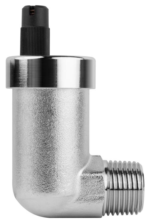 Автоматический воздухоотводчик угловой НР1/2" с AquaStop