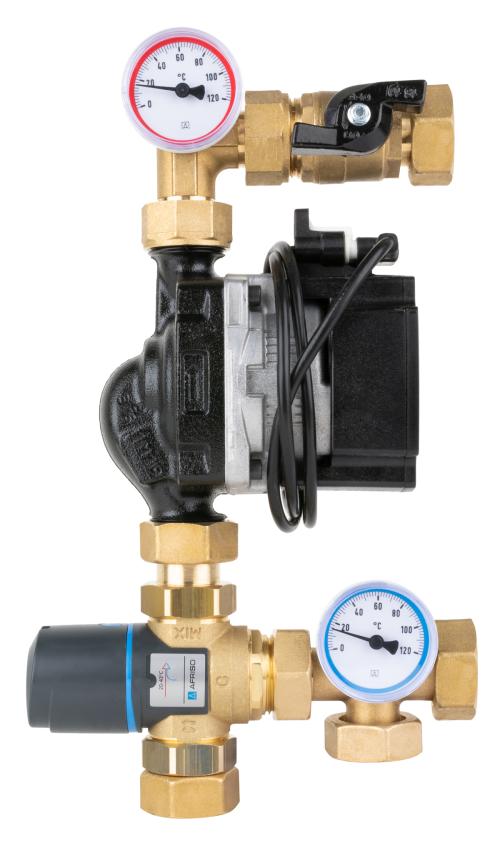 Насосно-смесительный узел BTU 501 для теплого пола с клапаном ATM, насос Grundfos UPm³ Auto