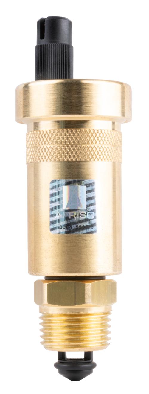 Автоматический вертикальный воздухоотводчик PrimoVent НР3/8" с Aquastop и отсечным клапаном НР1/2"