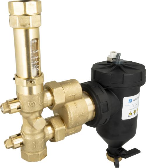 Комплект сервисной арматуры AHS 560 для тепловых насосов, с сепаратором шлама ADS 160, с расходомером 5÷42 л/мин, соединения ВРП1"