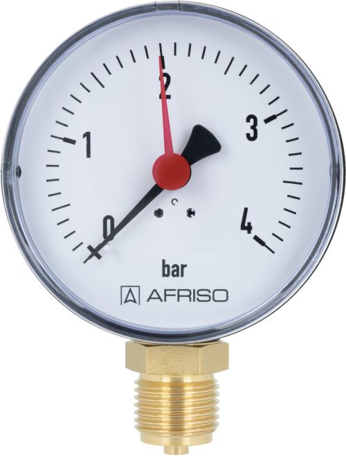 Манометр RF 80, fi80 мм, 0÷4 бар, НР1/2", rad, кл. 2,5