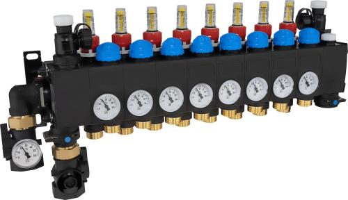 ProCalida CC на 8 контуров отопления, ротаметры 0,75÷3,75 л/мин