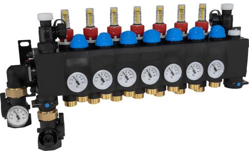 ProCalida CC на 7 контуров отопления, ротаметры 0,75÷3,75 л/мин