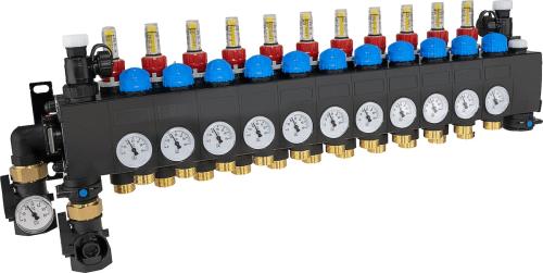 ProCalida CC на 11 контуров отопления, ротаметры 0,75÷3,75 л/мин