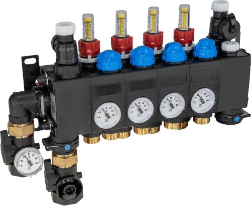 ProCalida CC на 4 контура отопления, ротаметры 0,75÷3,75 л/мин