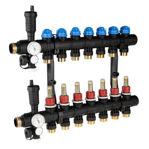 ProCalida EF1 на 7 контуров отопления, ротаметры 0,2÷1,6 л/мин