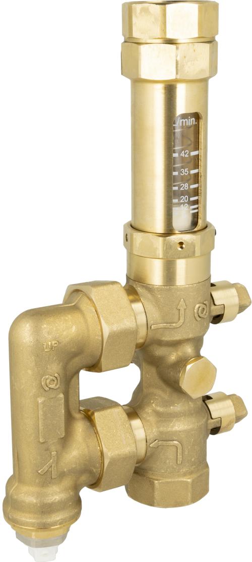 Комплект сервисной арматуры AHS 500 для тепловых насосов, с сетчатым фильтром, с расходомером 5÷42 л/мин, соединения ВРП1"