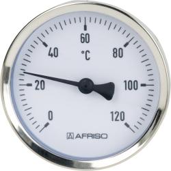 Термометр биметаллический BiTh 63, fi63 мм, 0÷120°C, L 63 мм, НР1/2", ax, кл. 2