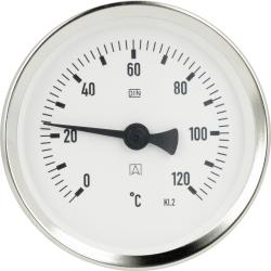 Термометр биметаллический BiTh 80, fi80 мм, 0÷120°C, L 40 мм, НР1/2", ax, кл. 2