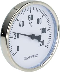 Термометр биметаллический BiTh 100, fi100 мм, 0÷120°C, L 40 мм, НР1/2", ax, кл. 2
