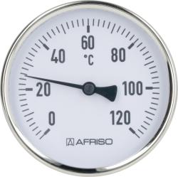 Термометр биметаллический BiTh 100, fi100 мм, 0÷120°C, L 63 мм, НР1/2", ax, кл. 2