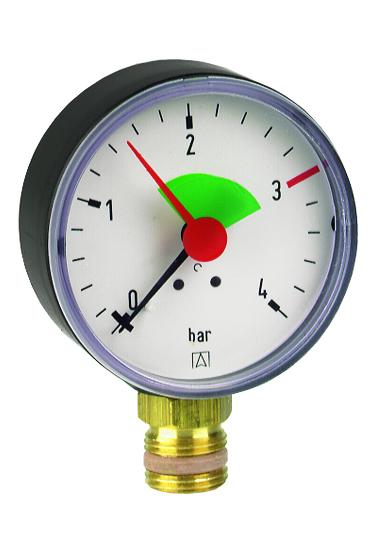 Манометр HZ 80, fi80 мм, 0÷4 бар, НР1/2", rad, кл. 2,5