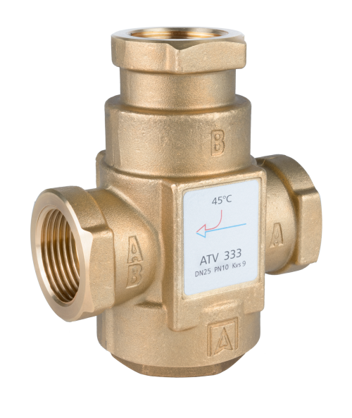 Термический клапан ATV 333, DN25, ВР1", kvs 9, 45°C